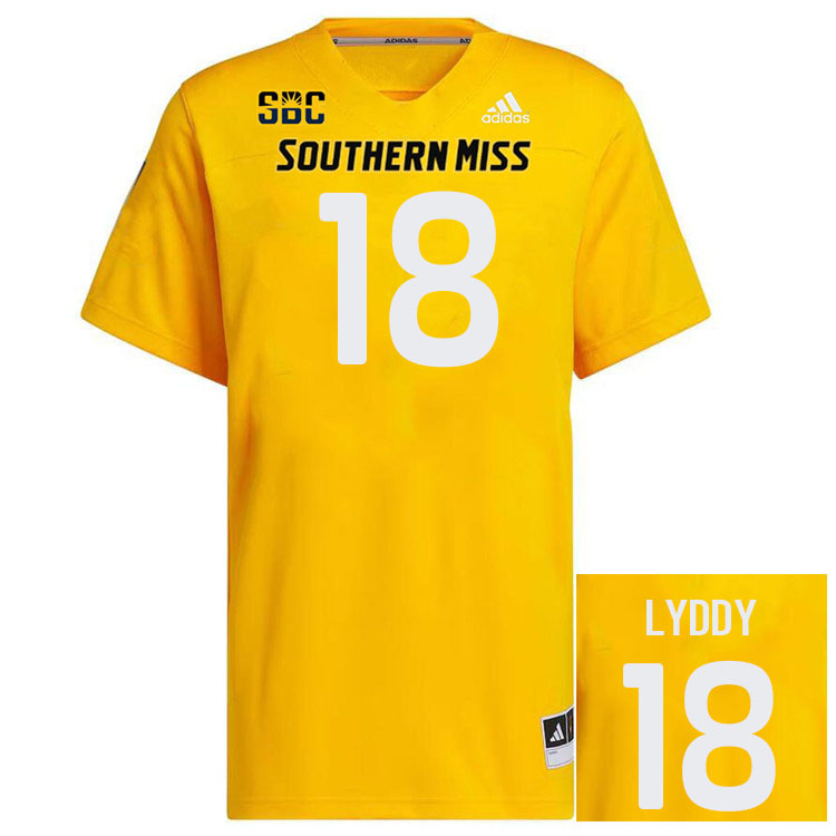Southern Miss Golden Eagles #18 Landry Lyddy Football Jersey Stitched-Gold